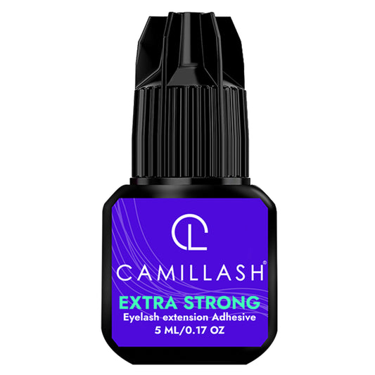Eyelash Extension Glue Lash Adhesive Extra Strong 0.5-1 Sec Dying Time / 7 Weeks Retention Bonding / (5ml /0.17fl.oz) Individual Volume by Camil Lash Glue for Professional Use Only